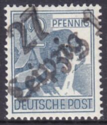 1948  Freimarke mit Bezirksstempel-Aufdruck - 170