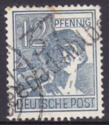 1948  Freimarke mit Bezirksstempel-Aufdruck - 170