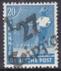 1948  Freimarke mit Bezirksstempel-Aufdruck - 173