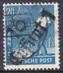 1948  Freimarke mit Bezirksstempel-Aufdruck - 173