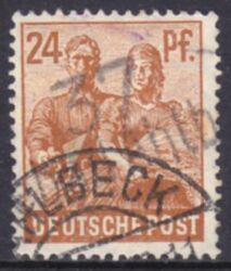 1948  Freimarke mit Bezirksstempel-Aufdruck - 174