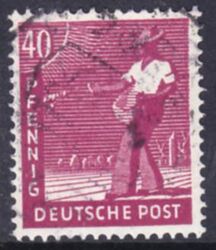 1948  Freimarke mit Bezirksstempel-Aufdruck - 177