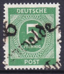 1948  Freimarke mit Bezirksstempel-Aufdruck - I