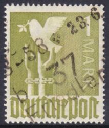 1948  Freimarke mit Bezirksstempel-Aufdruck - II