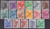 1948  Freimarken mit Bezirksstempel-Aufdruck - Satz