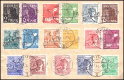 1948  Freimarken mit Bezirksstempel-Aufdruck - Satz