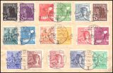 1948  Freimarken mit Bezirksstempel-Aufdruck - Satz
