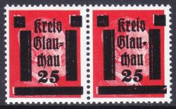 Glauchau - Hitlerkopf-Ausgabe mit Aufdruck