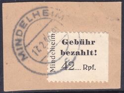 Mindelheim und Kirchheim - Gebhrenzettel