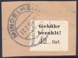Mindelheim und Kirchheim - Gebührenzettel