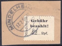 Mindelheim und Kirchheim - Gebhrenzettel