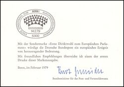 1979  Ministerkarte - Europisches Parlament