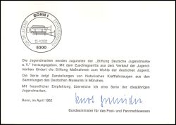 1982  Ministerkarte - Historische Kraftfahrzeuge