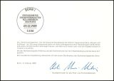 1989  Ministerkarte - Freimarken: Sehenswürdigkeiten