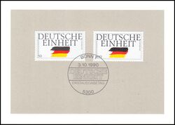 1990  Ministerkarte - Deutsche Einheit