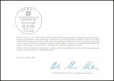 1991  Ministerkarte - Weltmeisterschaften im Bobsport