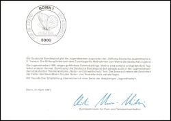 1991  Ministerkarte - Gefährdete Schmetterlinge