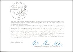 1991  Ministerkarte - Friedrich Spee von Langenfeld