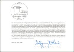 1995  Ministerkarte - Wilhelm Conrad Röntgen
