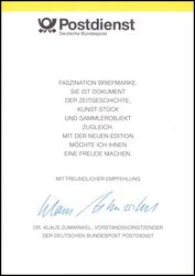 1993  Ministerkarte - 100. Geburtstag von Birger Forell