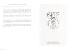 1994  Ministerkarte - Internationales Jahr der Familie