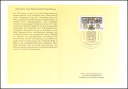 1995  Ministerkarte - Freie Reichsstadt Regensburg