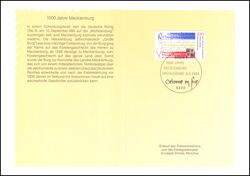 1995  Ministerkarte - 1000 Jahre Mecklenburg