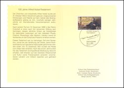1995  Ministerkarte - Alfred-Nobel-Testament