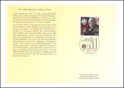 1997  Ministerkarte - Dr. Ludwig Erhard
