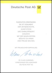 1998  Ministerkarte - Manfred Hausmann