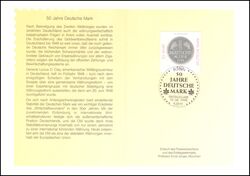 1998  Ministerkarte - 50 Jahre Deutsche Mark