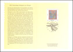 1998  Ministerkarte - Hildegard von Bingen