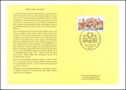 2003  Ministerkarte - 1000 Jahre Kronach