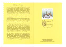 2004  Ministerkarte - 1300 Jahre Arnstadt