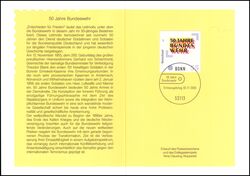 2005  Ministerkarte - 50 Jahre Bundeswehr