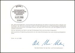 1988  Ministerkarte - Freimarken: Sehenswürdigkeiten
