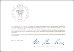 1989  Ministerkarte - 2000 Jahre Bonn
