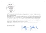 1995  Ministerkarte - Freimarke: Sehenswürdigkeiten