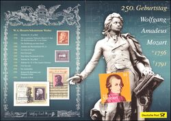 2006  Postamtliches Erinnerungsblatt - Wolfgang Amadeus Mozart