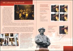 2006  Postamtliches Erinnerungsblatt - 400. Geburtstag von Rembrandt