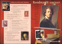 2006  Postamtliches Erinnerungsblatt - 400. Geburtstag von Rembrandt