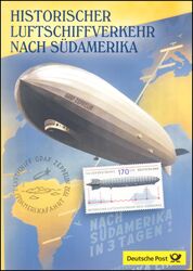 2007  Postamtliches Erinnerungsblatt - Luftschiffverkehr Sdamerika