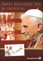 2007  Postamtliches Erinnerungsblatt - Papst Benedikt XVI.