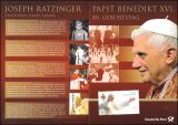 2007  Postamtliches Erinnerungsblatt - Papst Benedikt XVI.