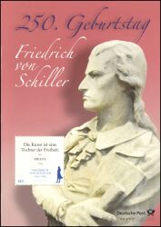 2009  Postamtliches Erinnerungsblatt - Friedrich von Schiller