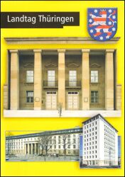 2001  Faltkarte - Landtag Thüringen