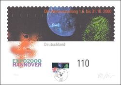 2000  Briefmarkengrafik - Weltausstellung EXPO 2000