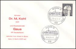 1974  Minister Dr. M. Kohl und Staatssekretär Gaus nehmen ihre Arbeit auf