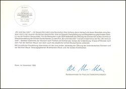 1990  Ministerkarte - Öffnung der Innerdeutschen Grenzen
