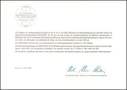 1990  Ministerkarte - Internationale Briefmarkenausstellung der Jugend